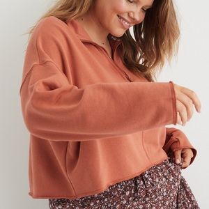 Cropped Quarter Zip Sweatshirt
